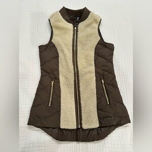 Athleta Brown and Cream Quilted Vest